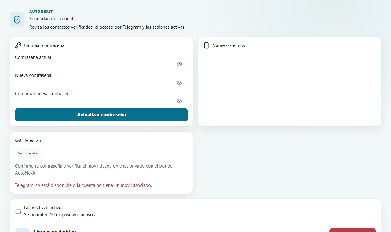 Vincular móvil y Telegram de forma segura