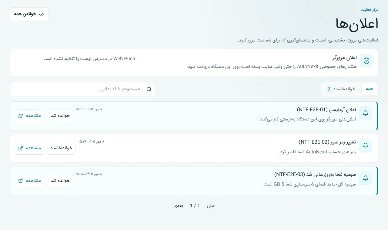 مرکز واقعی و محلی‌شده اعلان پروژه در زمینه پروژه نمونه مشترک.